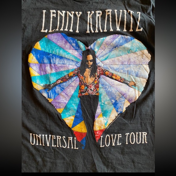 Lenny Kravitz Universal Love Tour Authentic Giant Tag Tee Authentic Vintage - Picture 2 of 7